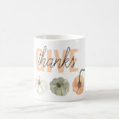 コージーカラフルパステル与えと感謝していパンプキン コーヒーマグカップ (中央)