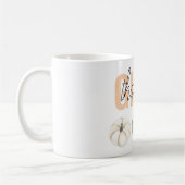 コージーカラフルパステル与えと感謝していパンプキン コーヒーマグカップ (左)