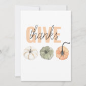 コージーカラフルパステル与えと感謝していパンプキン シーズンカード (正面)