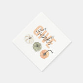 コージーカラフルパステル与えと感謝していパンプキン スタンダードカクテルナプキン (角)