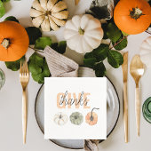 コージーカラフルパステル与えと感謝していパンプキン スタンダードカクテルナプキン