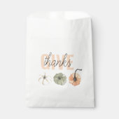 コージーカラフルパステル与えと感謝していパンプキン フェイバーバッグ (正面)