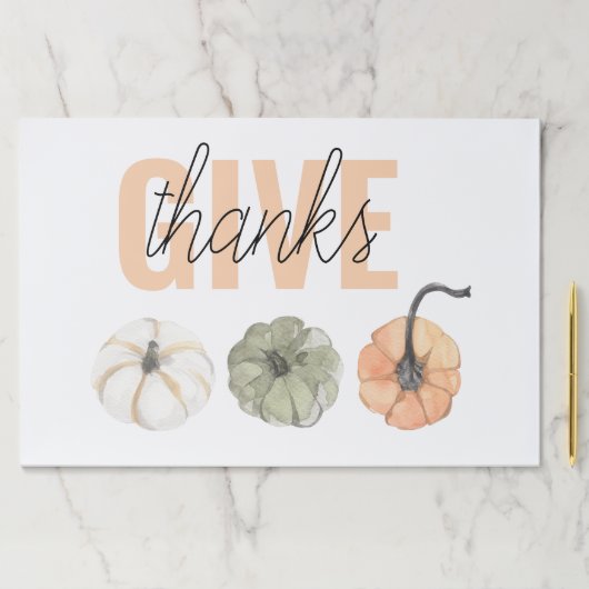 コージーカラフルパステル与えと感謝していパンプキン ペーパーパッド (インサイチュ)