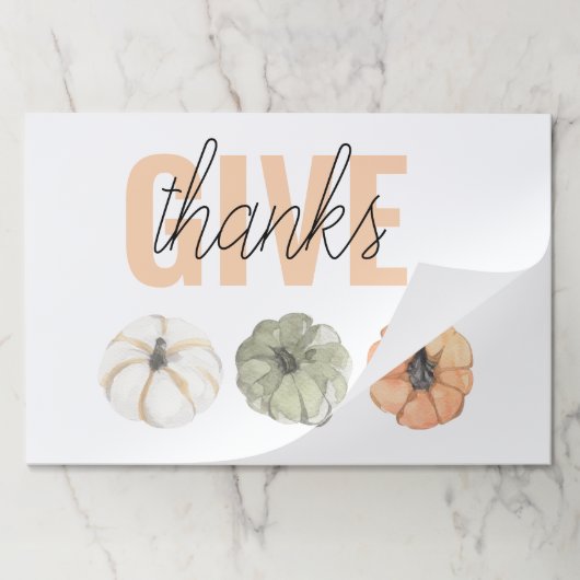 コージーカラフルパステル与えと感謝していパンプキン ペーパーパッド (折り畳み)