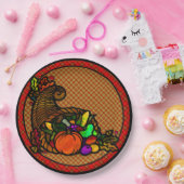 コージーカントリーコルヌコピアオンプレイド ペーパープレート (パーティー)