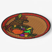 コージーカントリーコルヌコピアオンプレイド ペーパープレート (アングル)