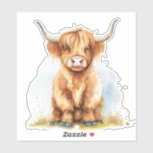 コージーカントリーチャームハイランドカウズ シール (シート)