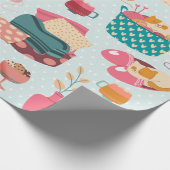 コージーキャッツ冬の至福 ラッピングペーパー (角)