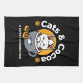 コージーキャットとポークッキーを使用したホリデーマグデザイン キッチンタオル (横)