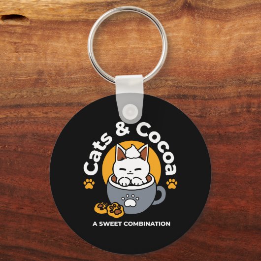 コージーキャットとポークッキーを使用したホリデーマグデザイン キーホルダー (裏面)