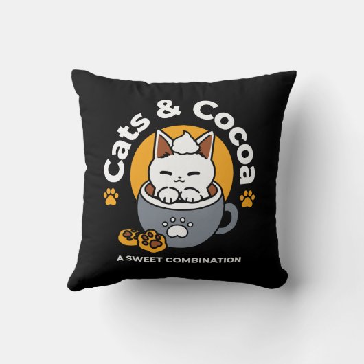 コージーキャットとポークッキーを使用したホリデーマグデザイン クッション (裏面)