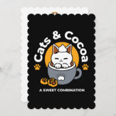 コージーキャットとポークッキーを使用したホリデーマグデザイン シーズンカード (正面/裏面)