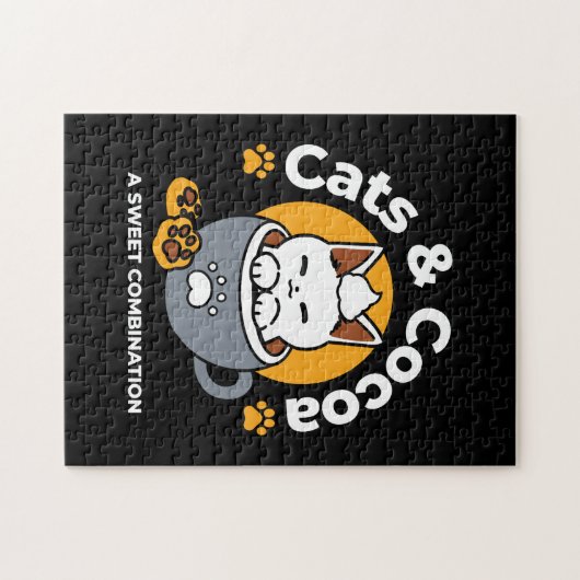 コージーキャットとポークッキーを使用したホリデーマグデザイン ジグソーパズル (横)