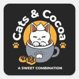 コージーキャットとポークッキーを使用したホリデーマグデザイン スクエアシール