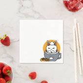 コージーキャットとポークッキーを使用したホリデーマグデザイン スタンダードカクテルナプキン (インサイチュ)