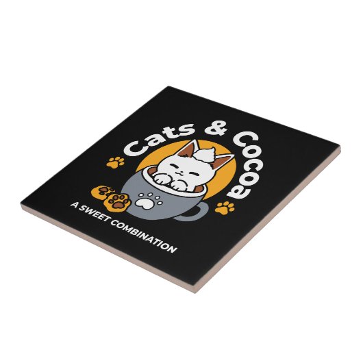 コージーキャットとポークッキーを使用したホリデーマグデザイン タイル (側面)