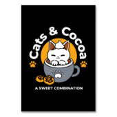 コージーキャットとポークッキーを使用したホリデーマグデザイン テーブルナンバー (正面)