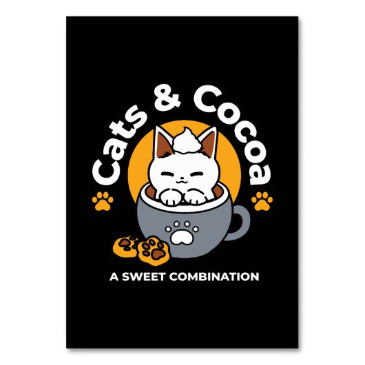 コージーキャットとポークッキーを使用したホリデーマグデザイン テーブルナンバー (正面)