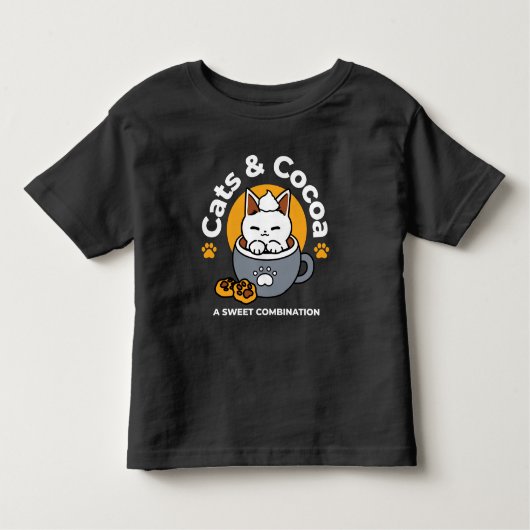 コージーキャットとポークッキーを使用したホリデーマグデザイン トドラーTシャツ (正面)