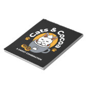 コージーキャットとポークッキーを使用したホリデーマグデザイン ノートパッド (回転)