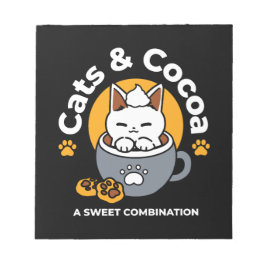 コージーキャットとポークッキーを使用したホリデーマグデザイン ノートパッド