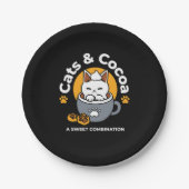 コージーキャットとポークッキーを使用したホリデーマグデザイン ペーパープレート (正面)