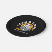 コージーキャットとポークッキーを使用したホリデーマグデザイン ペーパープレート (アングル)