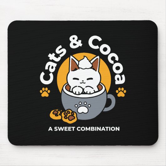 コージーキャットとポークッキーを使用したホリデーマグデザイン マウスパッド (正面)