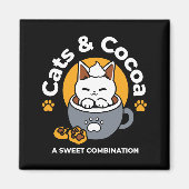 コージーキャットとポークッキーを使用したホリデーマグデザイン マグネット (正面)