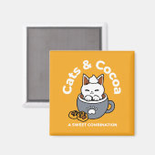 コージーキャットとポークッキーを使用したホリデーマグデザイン マグネット (正面/裏面)