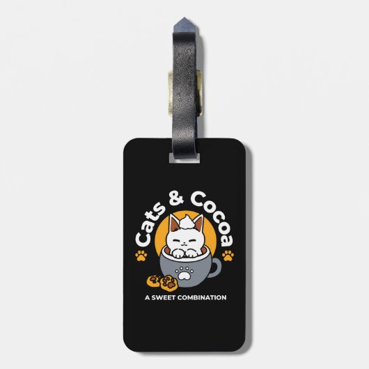コージーキャットとポークッキーを使用したホリデーマグデザイン ラゲッジタグ (裏面縦)