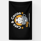 コージーキャットとポークッキーを使用したホリデーマグデザイン 横断幕 (縦)