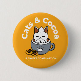 コージーキャットとポークッキーを使用したホリデーマグデザイン 缶バッジ