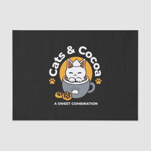 コージーキャットとポークッキーを使用したホリデーマグデザイン 薄葉紙 (正面)