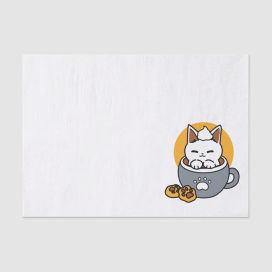 コージーキャットとポークッキーを使用したホリデーマグデザイン 薄葉紙 (正面)