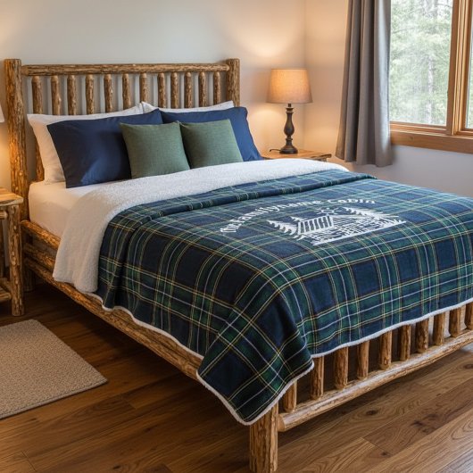 コージーキャビンパーソナライズされたブランケット シェルパブランケット