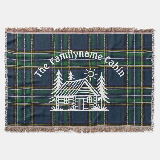 コージーキャビンパーソナライズされたブランケット スローブランケット (正面)