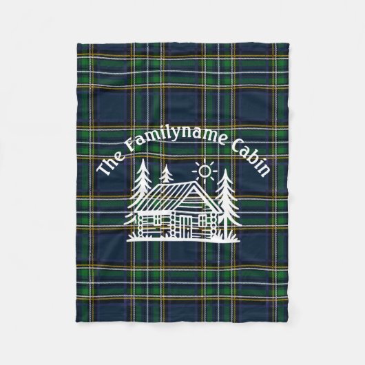 コージーキャビンパーソナライズされたブランケット フリースブランケット (正面)