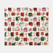 コージーキャビンホットココアアンドウィンタートリートメント フリースブランケット (正面(横))