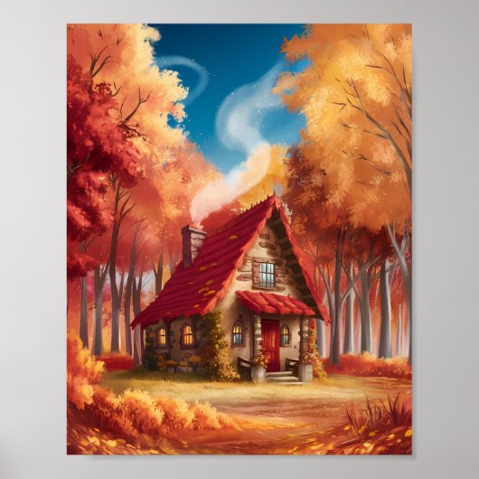 コージーキャビンin秋の森 ポスター (正面)