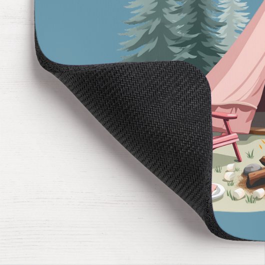 コージーキャンピングエステティックグランプテント&キャンプファイア マウスパッド (コーナー)