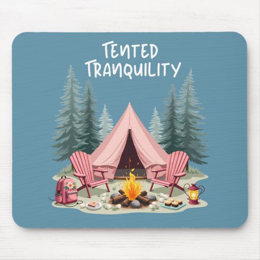 コージーキャンピングエステティックグランプテント&キャンプファイア マウスパッド (正面)