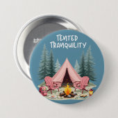 コージーキャンピングエステティックグランプテント&キャンプファイア 缶バッジ (正面&裏面)