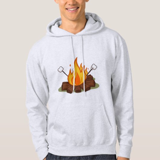 コージーキャンプファイアイラストレーション パーカ (正面)