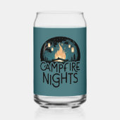 コージーキャンプファイアナイトアウトドア素朴ドアドベンチャー ガラス缶 (裏面)