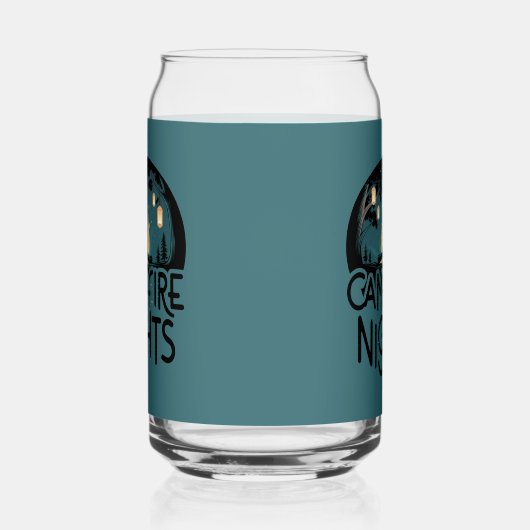 コージーキャンプファイアナイトアウトドア素朴ドアドベンチャー ガラス缶 (右)