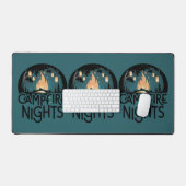 コージーキャンプファイアナイトアウトドア素朴ドアドベンチャー デスクマット (キーボード&マウス)