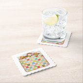 コージーキルトスカロップドスクエア紙コースター ペーパーコースター (インサイチュ)