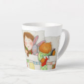 コージーキルトテーパードホワイトマグ カフェラテマグ (右アングル)