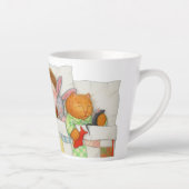 コージーキルトテーパードホワイトマグ カフェラテマグ (右)